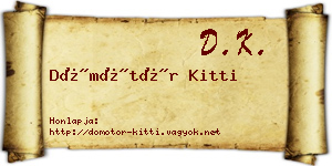 Dömötör Kitti névjegykártya