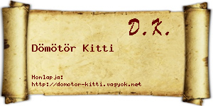Dömötör Kitti névjegykártya